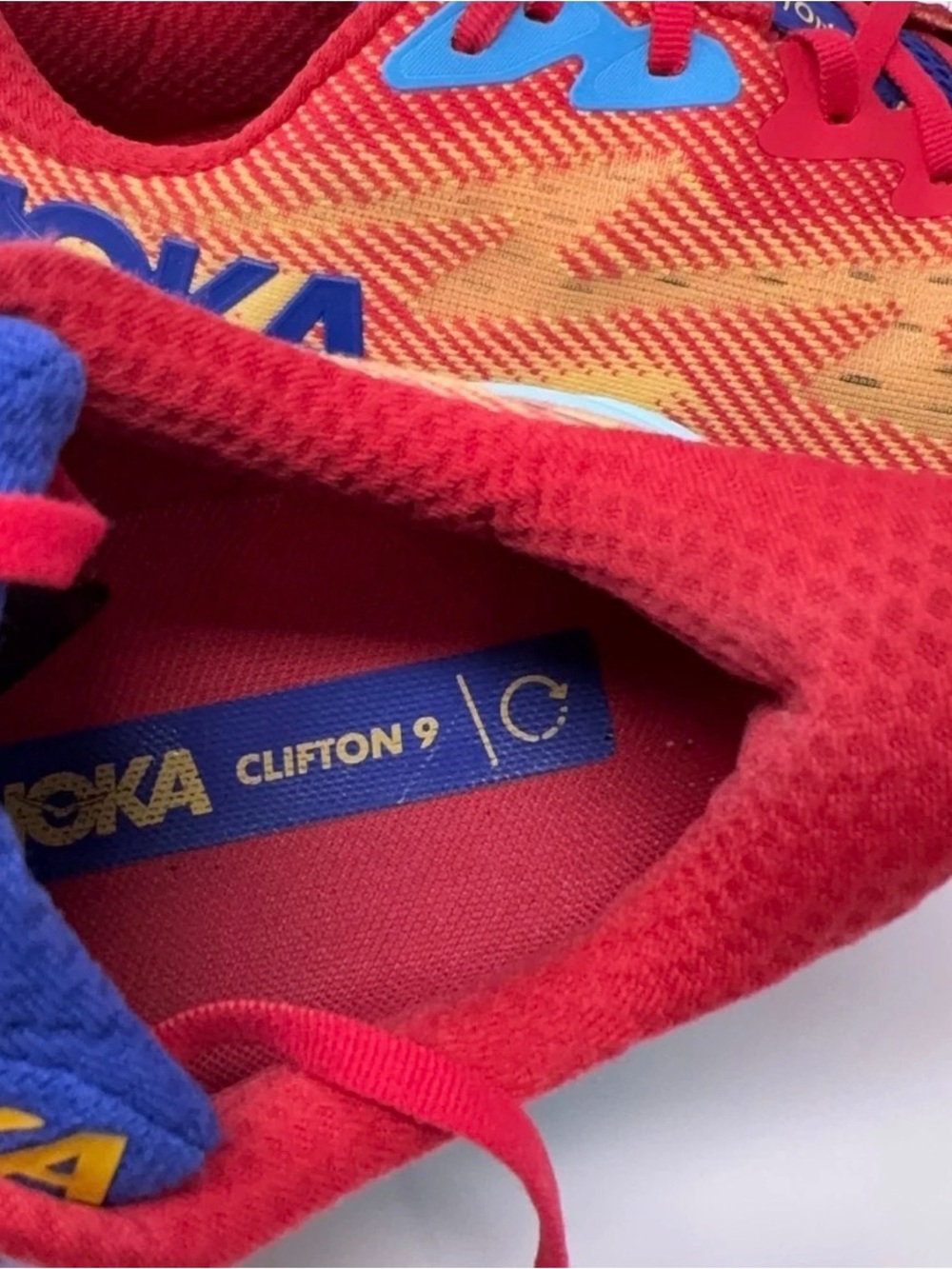 HOKA Clifton 9 CERISE / CLOUDLESS Sneakers NWOT - Picture 5 of 5